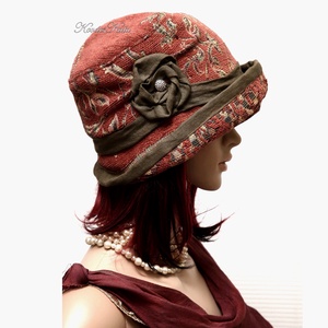 MARA cloche -  őszi flapper kalap - ruha & divat - sál, sapka, kendő - kalap - Meska.hu