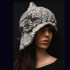 CLOCHE-ART - extravagáns kézzel kötött kalap - ruha & divat - sál, sapka, kendő - sapka - Meska.hu