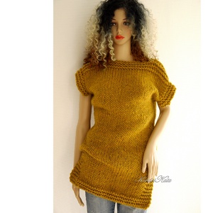 CURRY - exkluzív kézzel kötött gyapjú pulóver - ruha & divat - női ruha - pulóver - Meska.hu