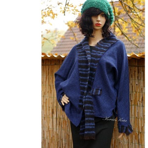 KIMONO - lagenlook kabátka - ruha & divat - női ruha - kabát - Meska.hu
