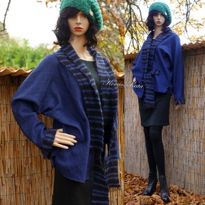 KIMONO - lagenlook kabátka - ruha & divat - női ruha - kabát - Meska.hu