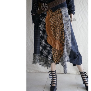ZINA - patchwork téli design szoknya - ruha & divat - női ruha - szoknya - Meska.hu