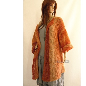 CITRUS - kézzel kötött vintage mohair kabát, kardigán - ruha & divat - női ruha - kabát - Meska.hu