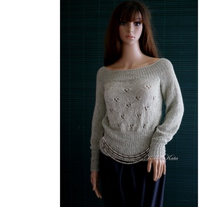 PATSYBabyAlpaca Silk - kézzel kötött exkluzív design pulóver / pisztácia - ruha & divat - női ruha - pulóver - Meska.hu