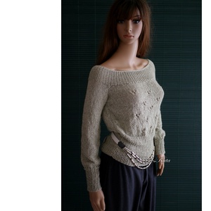 PATSYBabyAlpaca Silk - kézzel kötött exkluzív design pulóver / pisztácia - ruha & divat - női ruha - pulóver - Meska.hu