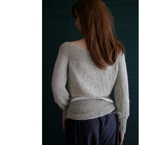 PATSYBabyAlpaca Silk - kézzel kötött exkluzív design pulóver / pisztácia - ruha & divat - női ruha - pulóver - Meska.hu