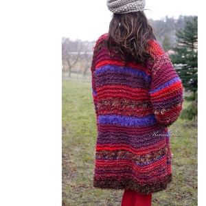 LYRA KABÁTJA - kézzel kötött mesés chunky kabát - ruha & divat - női ruha - pulóver - Meska.hu