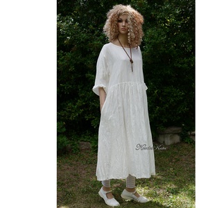 JAZMIN BABYDOLL RUHA - lagenlook lenvászon ruha, kismamaruha, Ruha & Divat, Női ruha, Kismamaruha, Varrás, Meska