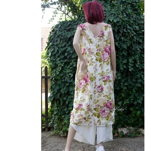 RÓZSAKERT - exkluzív vászon design ruha - ruha & divat - női ruha - ruha - Meska.hu