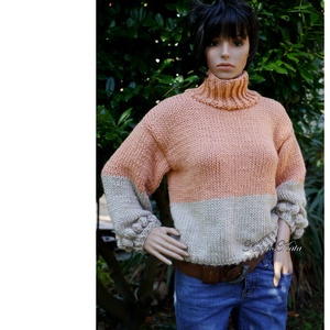 HILDA MERINÓ PULCSI - trendi kézzel kötött finom-gyapjú pulóver / kajszi - ruha & divat - női ruha - pulóver - Meska.hu HILDA MERINÓ PULCSI - trendi kézzel kötött finom-gyapjú pulóver / kajszi - ruha & divat - női ruha - pulóver - Meska.hu