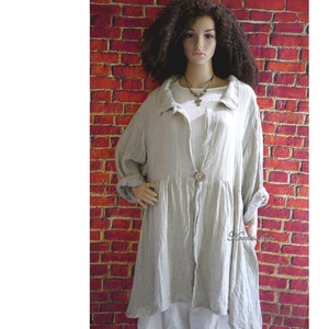 BORI - lagenlook flax lengéz babydoll kabátka, Ruha & Divat, Női ruha, Kabát, Varrás, Meska