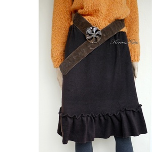 TEDDY / barna - fodros-aljú polár-szoknya, Ruha & Divat, Női ruha, Szoknya, Varrás, MESKA