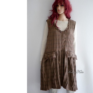 GRUNGE JUMPER - lagenlook flapper ruha / barna, Ruha & Divat, Női ruha, Ruha, Varrás, MESKA