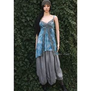 MISTIC TUNIC - romantikus jersey ruha / türkiz - ruha & divat - női ruha - ruha - Meska.hu