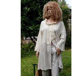 BABE - baby-doll ing-kabátka / nyers-homok - ruha & divat - női ruha - kabát - Meska.hu