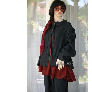 PAULA JACKET - jacquard lenvászon design kabátka - ruha & divat - női ruha - kabát - Meska.hu