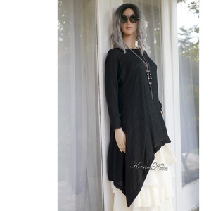 GÉSA-TUNIKA - jacquard jersey lagenlook tunika - ruha & divat - női ruha - ruha - Meska.hu
