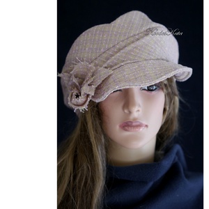 DERBY-SAPI - trendi bohém gyapjú sapka / rózsavíz - ruha & divat - sál, sapka, kendő - sapka - Meska.hu