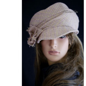 DERBY-SAPI - trendi bohém gyapjú sapka / rózsavíz - ruha & divat - sál, sapka, kendő - sapka - Meska.hu