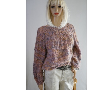 FANNI / fantasy - exkluzív kézzel kötött chunky mohair pulóver , Ruha & Divat, Női ruha, Pulóver, Kötés, MESKA