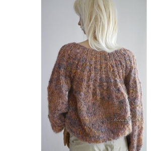 FANNI / fantasy - exkluzív kézzel kötött chunky mohair pulóver  - ruha & divat - női ruha - pulóver - Meska.hu