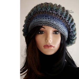 BORBÁLA / gaia - exkluzív kézzel kötött chunky gyapjú sapka, barett  - ruha & divat - sál, sapka, kendő - sapka & sál szett - Meska.hu