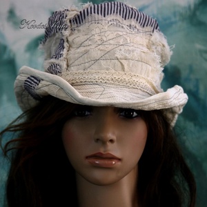 TAMARA - patchwork cilinder , artsy design kalap - ruha & divat - sál, sapka, kendő - kalap - Meska.hu
