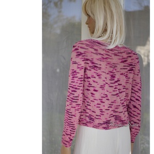CRAZY LINEN / puncs - exkluzív egyedi festésű gyapjú-len kézzel kötött  pulóver  - ruha & divat - női ruha - pulóver & kardigán - Meska.hu