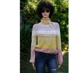 MOHAIR DREAM / nyárutó - kézzel kötött finom mohair pulóver  - ruha & divat - női ruha - pulóver - Meska.hu