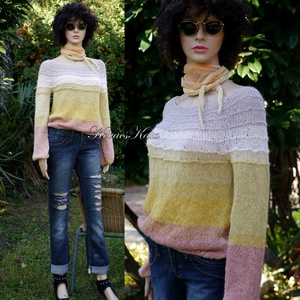 MOHAIR DREAM / nyárutó - kézzel kötött finom mohair pulóver  - ruha & divat - női ruha - pulóver - Meska.hu