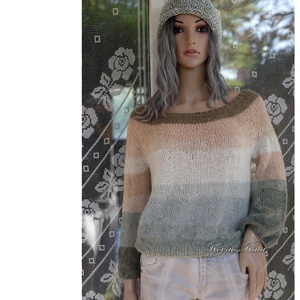 MOHAIR DREAM / pasztell - kézzel kötött finom mohair pulóver , Ruha & Divat, Női ruha, Pulóver, Kötés, MESKA