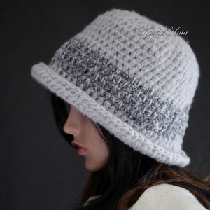 CECILY - horgolt flapper chunky akril-gyapjú kalap  - ruha & divat - sál, sapka, kendő - kalap - Meska.hu