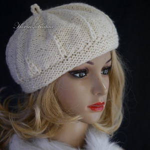 ALETTA / ivory - exkluzív kézzel kötött kidmohair-akril svájci sapka, barett - ruha & divat - sál, sapka, kendő - sapka - Meska.hu ALETTA / ivory - exkluzív kézzel kötött kidmohair-akril svájci sapka, barett - ruha & divat - sál, sapka, kendő - sapka - Meska.hu