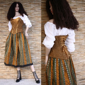 TIROLI LOLITA SZETT - romantikus design-öltözet: szoknya + korzet + blúz - ruha & divat - női ruha - ruha - Meska.hu