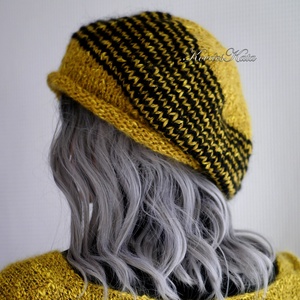 BEANIE LUX / ASTER - trendi kézzel kötött gyapjú + kidmohair-silk sapka  - ruha & divat - sál, sapka, kendő - sapka - Meska.hu