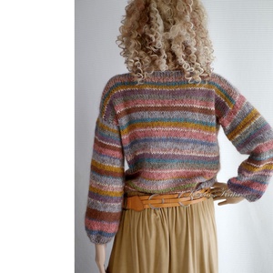 KALEIDOSZKÓP / lux - exkluzív kézzel kötött angora kidmohair pulóver - ruha & divat - női ruha - pulóver - Meska.hu