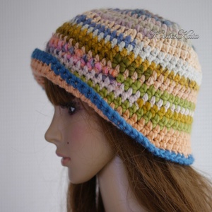 ADELE FLAPPER - horgolt angora kalap  - ruha & divat - sál, sapka, kendő - kalap - Meska.hu