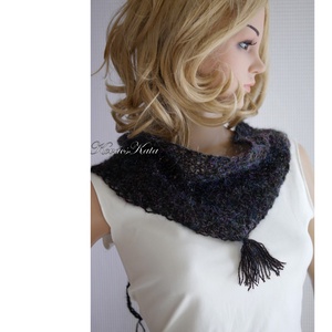 ROXY / glamour - kézzel kötött design mohair sálkendő  - ruha & divat - sál, sapka, kendő - sál - Meska.hu