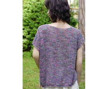 V-TOP / multicolor - kézzel kötött alpaka selyem flowing finom pulóver  - ruha & divat - női ruha - pulóver - Meska.hu