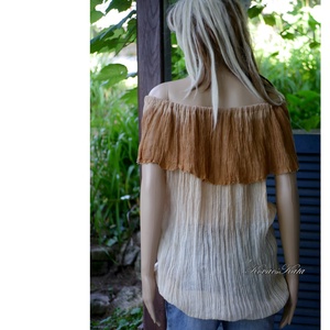 LENGÉZ TUNIKA - bohém batikolt hosszított felső - ruha & divat - női ruha - tunika - Meska.hu