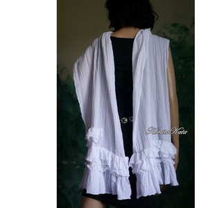 TEJSZÍN STÓLA - finom gyűrt-géz fodros pamutsál  - ruha & divat - sál, sapka, kendő - sál - Meska.hu