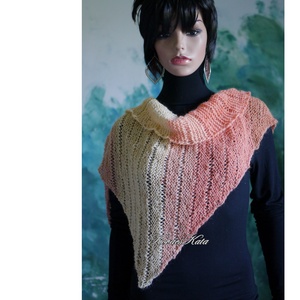 MOHAIR DREAM KENDŐ / citrus - kézzel kötött színátmenetes vállkendő - ruha & divat - sál, sapka, kendő - vállkendő - Meska.hu