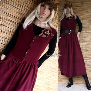 BÍBORKA - college-style polár flapper ruha, kötényruha - ruha & divat - női ruha - ruha - Meska.hu