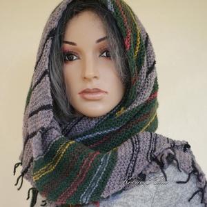 SKY KENDŐ / forest - kézzel kötött exkluzív alpaka vállkendő, sálkendő - Meska.hu