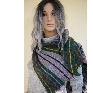 SKY KENDŐ / forest - kézzel kötött exkluzív alpaka vállkendő, sálkendő - ruha & divat - sál, sapka, kendő - vállkendő - Meska.hu