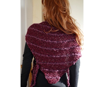 MANDRAGORA / bordó tweed  - exkluzív kötött vállkendő, mellény - ruha & divat - női ruha - poncsó - Meska.hu