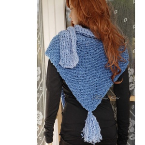 BUKLÉ KENDŐ - kézzel kötött vállkendő, sálkendő - ruha & divat - sál, sapka, kendő - vállkendő - Meska.hu