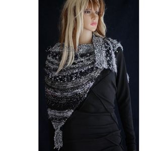 MANDRAGORA LUX - exkluzív kötött vállkendő, sálkendő - ruha & divat - sál, sapka, kendő - vállkendő - Meska.hu