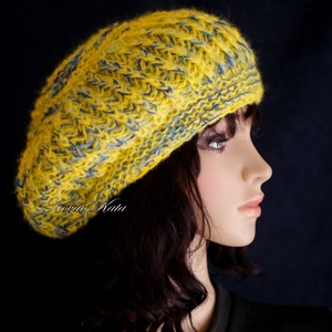 LORCA JOKER - egyedileg festett exkluzív suri-alpaka kézzel kötött sapka, barett - Meska.hu