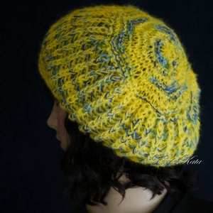 LORCA JOKER - egyedileg festett exkluzív suri-alpaka kézzel kötött sapka, barett - ruha & divat - sál, sapka, kendő - sapka - Meska.hu